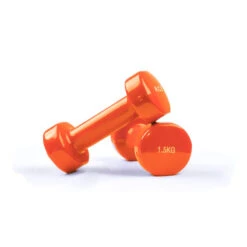 Fitness And Sport Pair Of 1.5kg Vinyl Coated Dumbbell