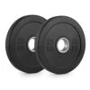 Fitness And Sport 2 X 2.5kg Black Olympic Bumper Plate