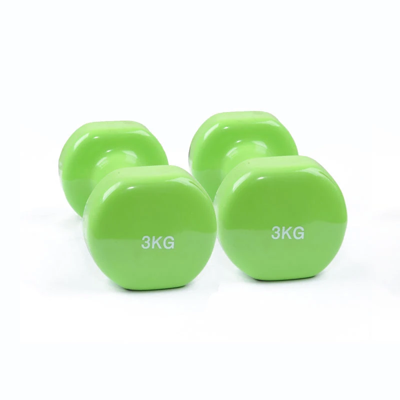 Fitness And Sport Pair Of 3kg Vinyl Coated Dumbbell - Image 2
