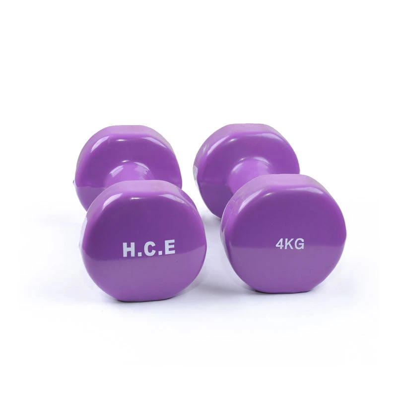 Fitness And Sport Pair Of 4kg Vinyl Coated Dumbbell - Image 2