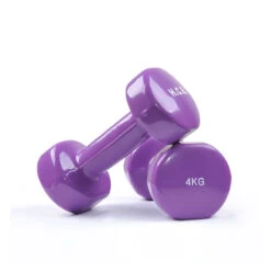 Fitness And Sport Pair Of 4kg Vinyl Coated Dumbbell