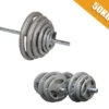 Fitness And Sport 50kg Standard Hammertone Barbell/Dumbbell Weights Set