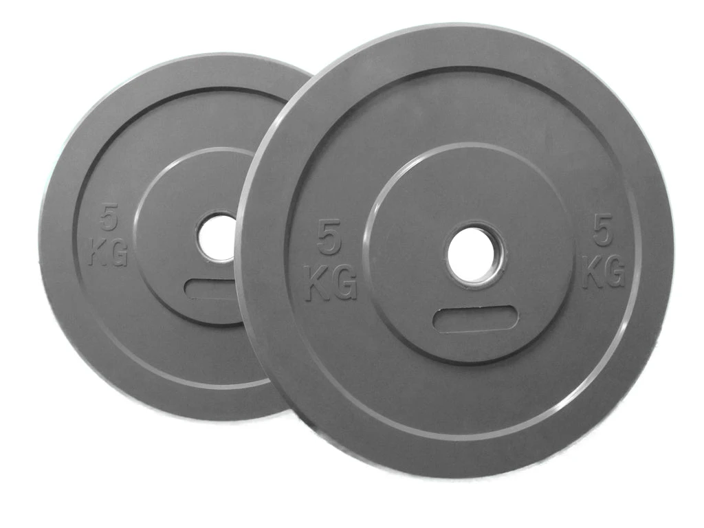 Fitness And Sport 2 X 15kg Black Olympic Bumper Plate - Image 4