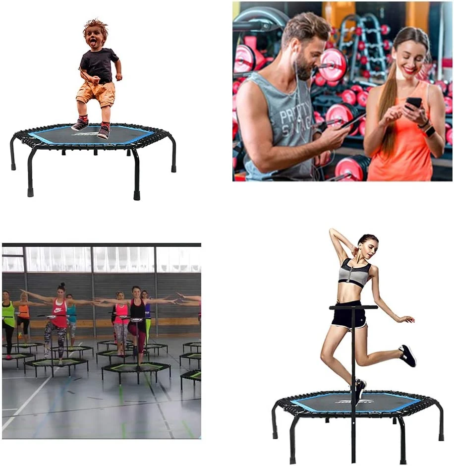 Fitness And Sport Foldable Mini Trampoline,Fitness Re-bounder With Adjustable Foam Handle - Image 7