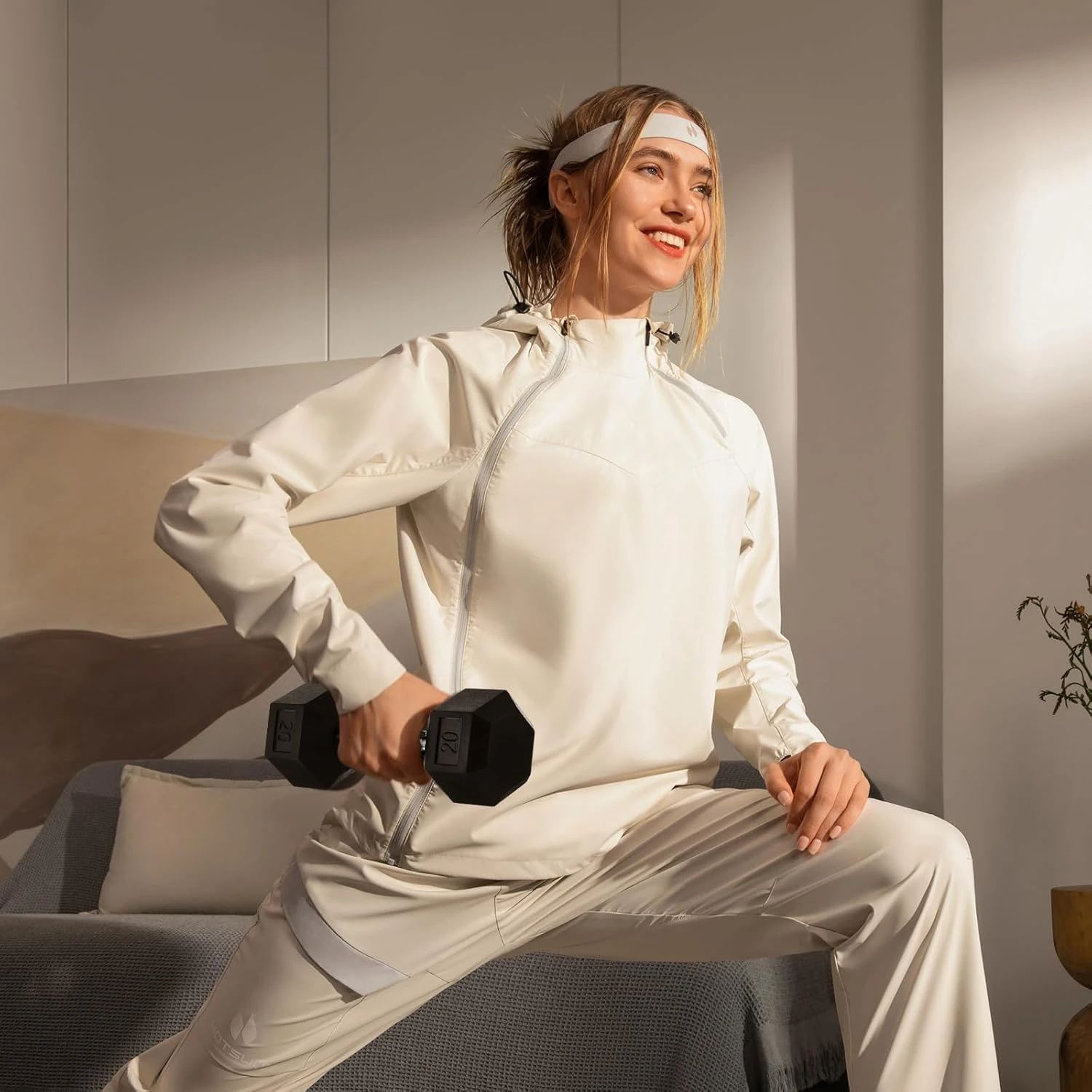 Fitness And Sport Pair Of 20-45lb Rubber Coated Hex Dumbbell Set - Image 6