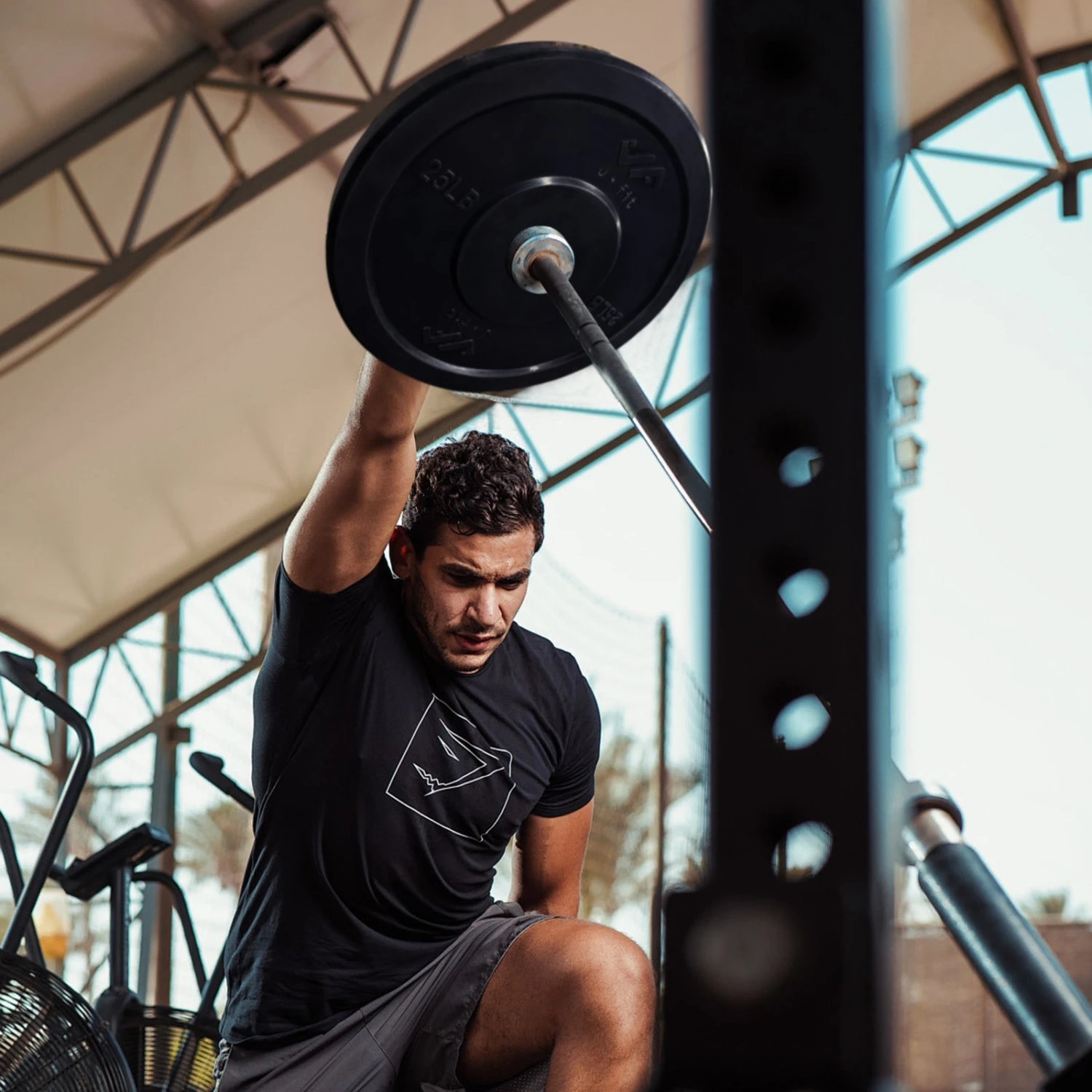 Fitness And Sport JFIT Black Olympic Bumper Plate 10LB 25LB 35LB 45LB - Image 2