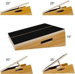 Fitness And Sport Wooden Slant Board, Adjustable Incline Board And Calf Stretcher, Stretch Board