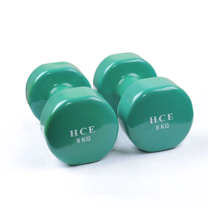 Fitness And Sport Pair Of 8kg Vinyl Coated Dumbbell - Image 2