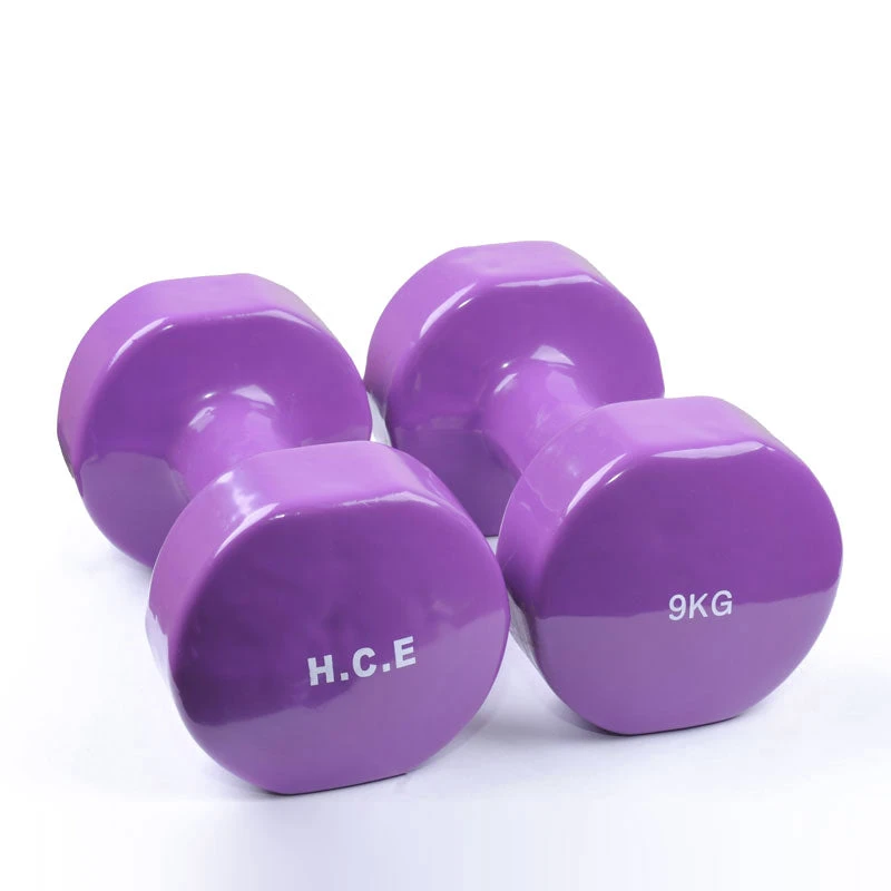 Fitness And Sport Pair Of 9kg Vinyl Coated Dumbbell - Image 5