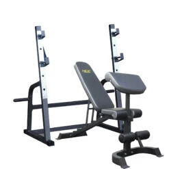 Fitness And Sport Deluxe Commercial FID Bench With Squat Rack