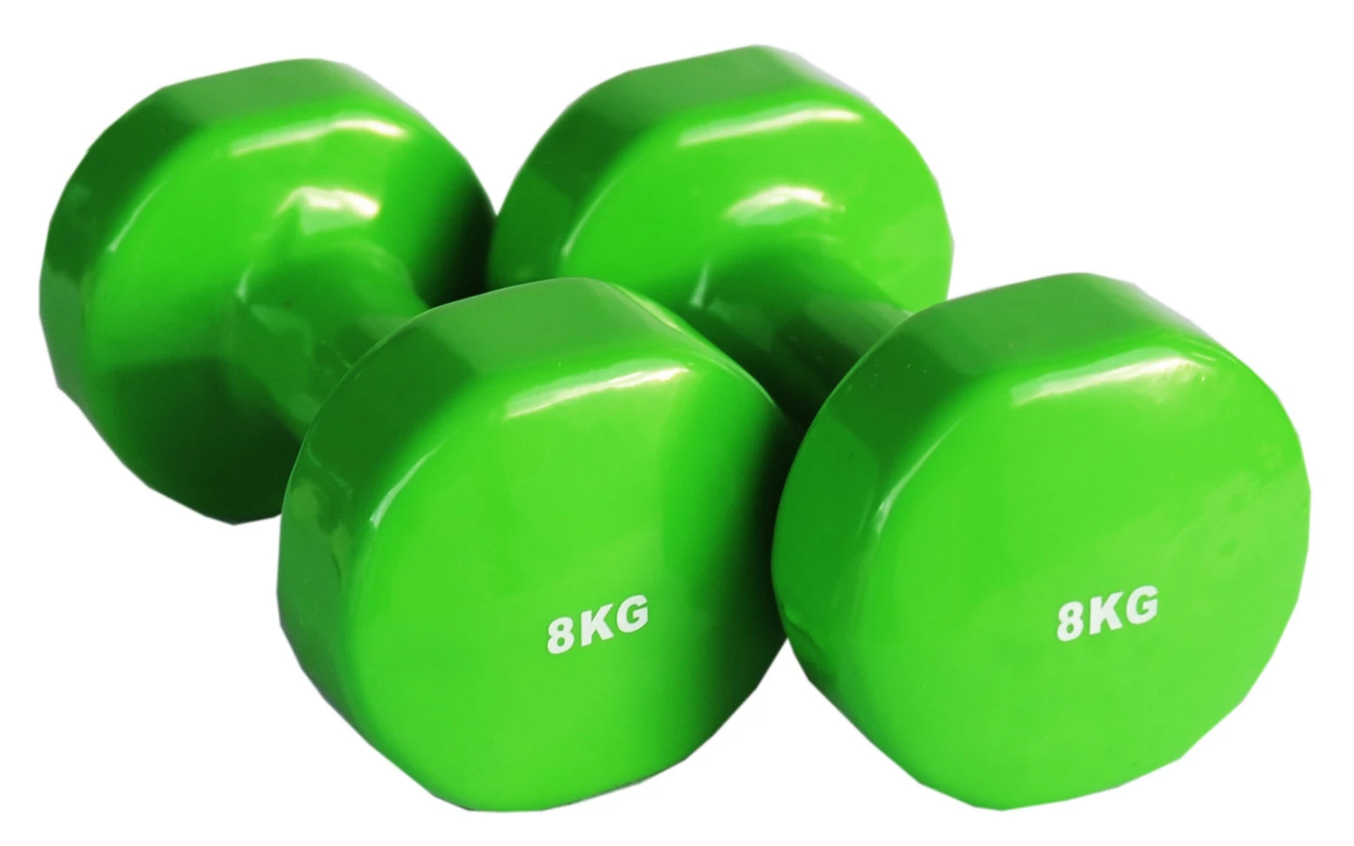 Fitness And Sport Pair Of 8kg Vinyl Coated Dumbbell - Image 3
