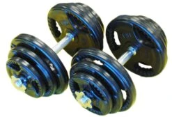 Fitness And Sport 40kg Standard Rubber Dumbbell Set