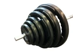 Fitness And Sport 60kg Standard Rubber Coated Barbell Weights Set