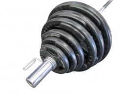 Fitness And Sport 155kg Olympic Rubber Coated Barbell Weights Set