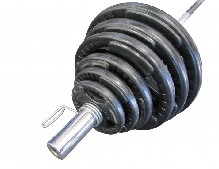 Fitness And Sport 155kg Olympic Rubber Coated Barbell Weights Set