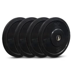 Fitness And Sport JFIT Black Olympic Bumper Plate 10LB 25LB 35LB 45LB