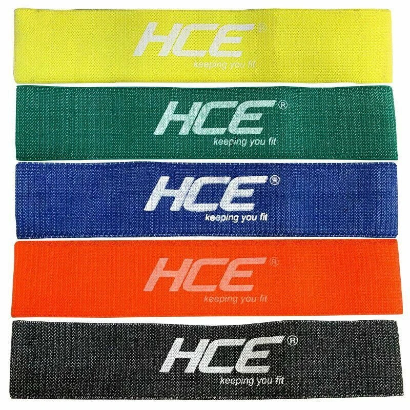 Fitness And Sport Strength Booty Fabric Resistance Bands For Legs Butt Workout Hip Band & Bag Pack Include 5 Bands - Image 2