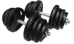 Fitness And Sport 50kg Standard Rubber Dumbbell Set