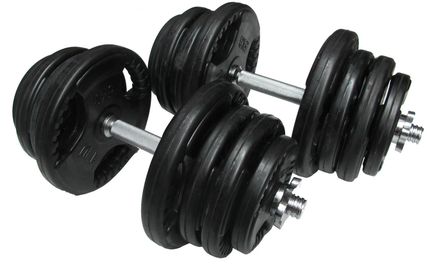 Fitness And Sport 50kg Standard Rubber Dumbbell Set