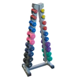 Fitness And Sport Vinyl Dumbbell 0.5kg-8kg With Rack Set 10Pair -Home Gym