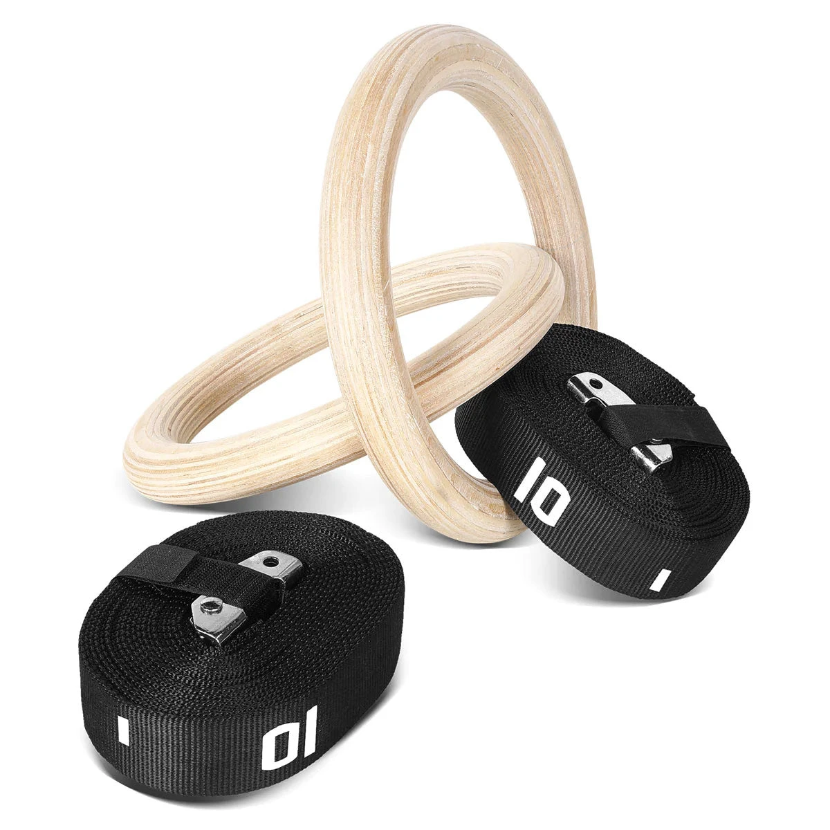Fitness And Sport Wooden Gymnastic Rings